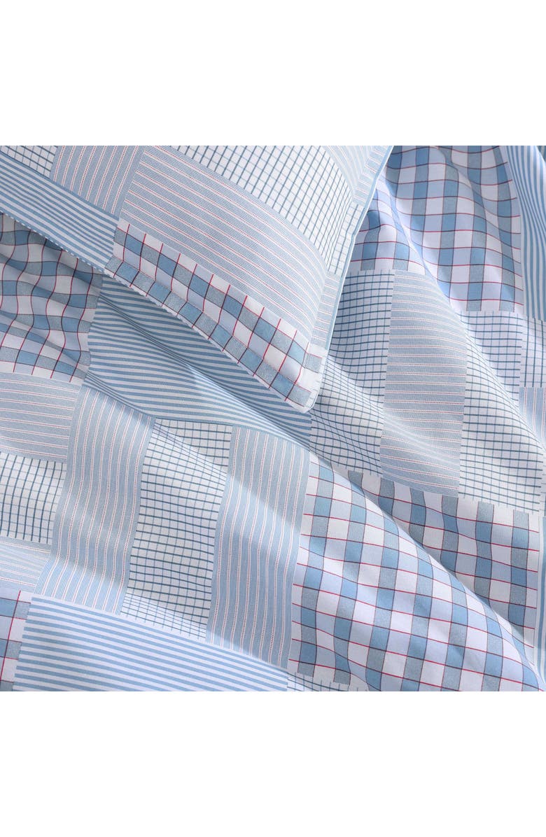 Tommy Hilfiger Hamptons Patchwork Cotton Percale Duvet Cover & Shams Set, Alternate, color, Light Blue