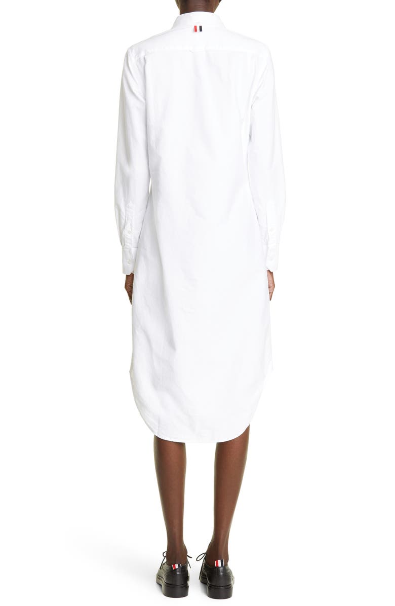 Thom Browne Long Sleeve Oxford Button-Down Shirtdress, Alternate, color, 