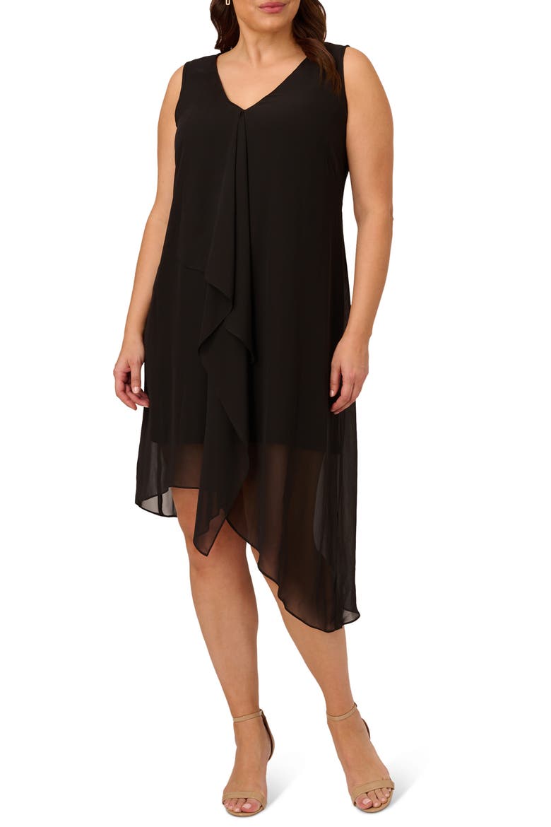 black sleeveless chiffon dress Black Chiffon Dress - Surplice Maxi Dress - Pleated Maxi Dress