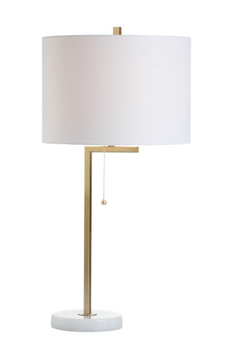Alyssa 24.5" Metal/Marble LED Table Lamp