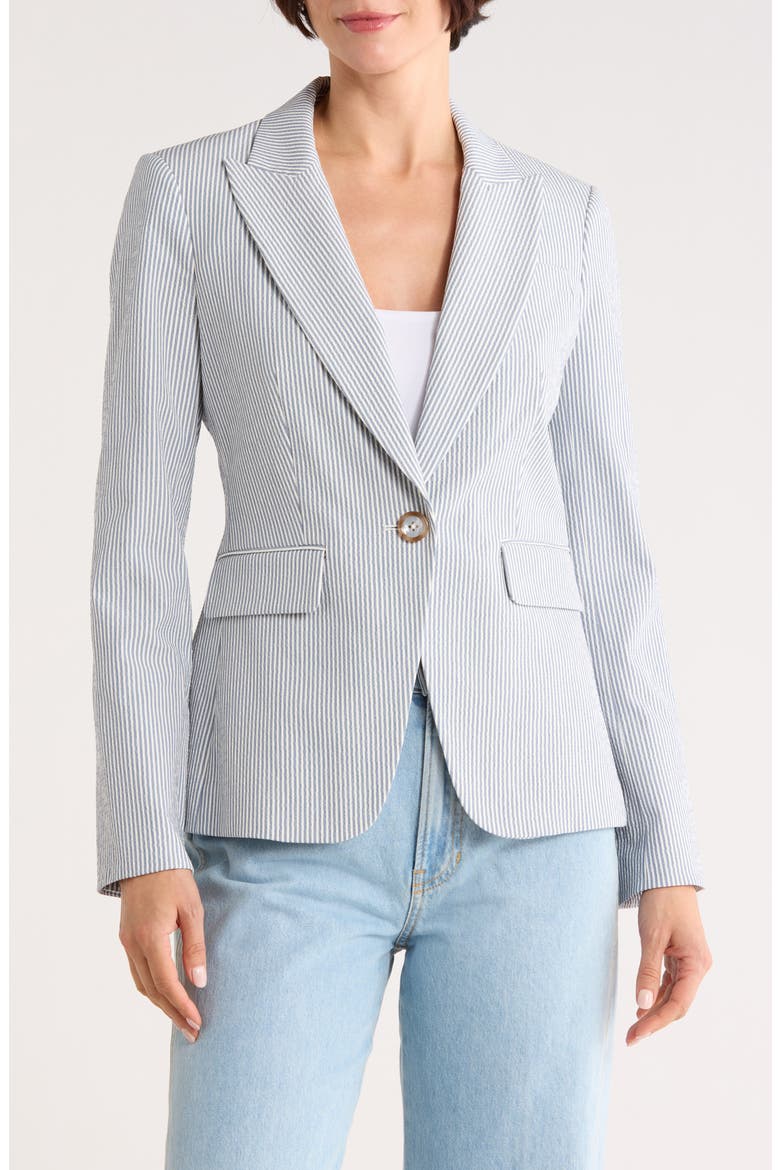 Cutaway Dickey Jacket, Main, color, BLUE/WHITE
