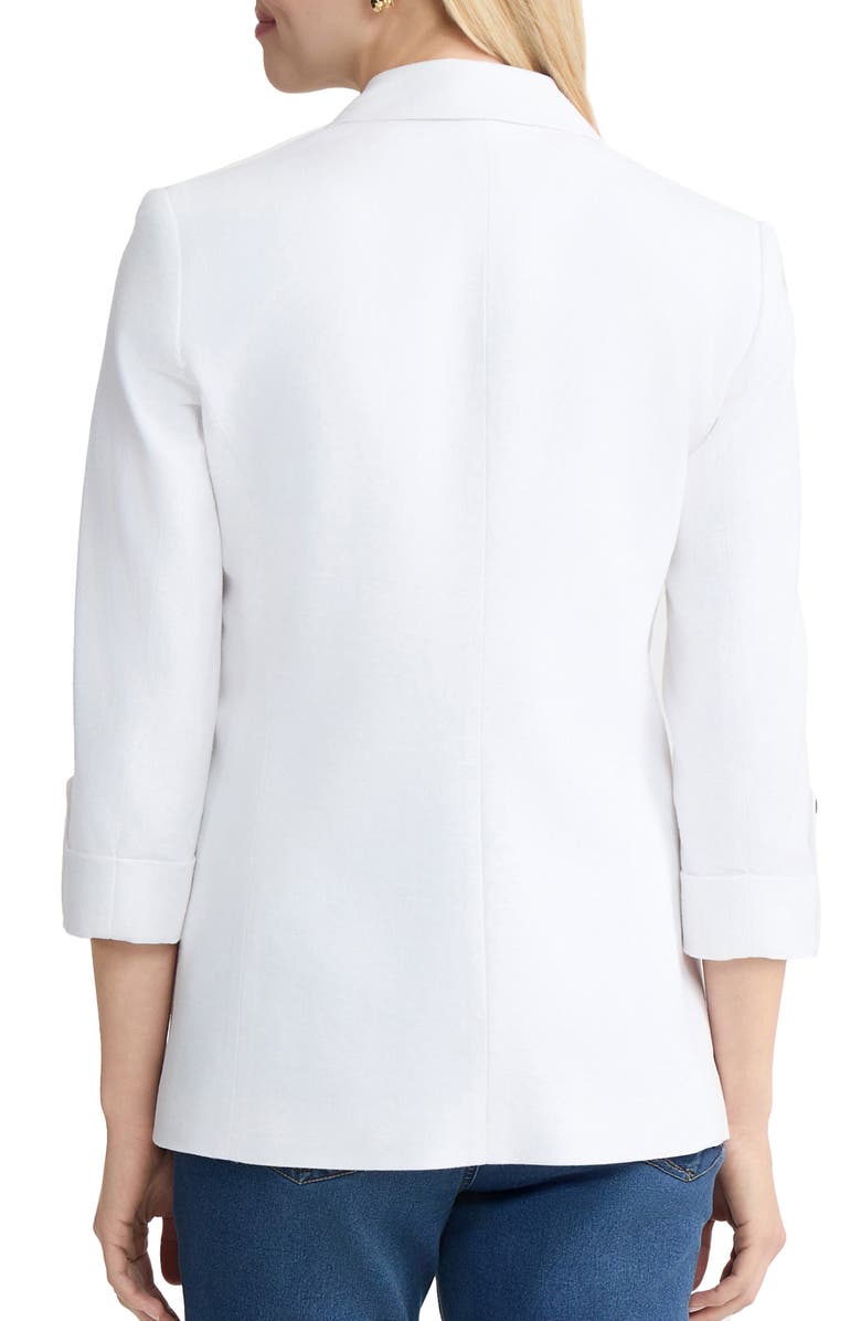 Jones New York Linen Blend Blazer, Alternate, color, Natural White