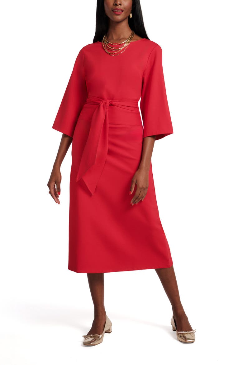Whitney Wrap Dress, Main, color, Red