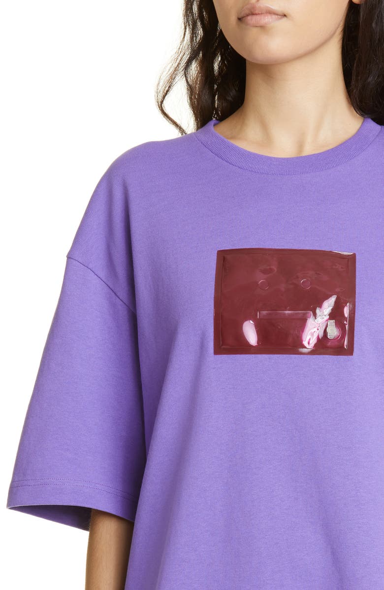 Acne Studios Exford Inflatable Logo Organic Cotton T-Shirt, Alternate, color,