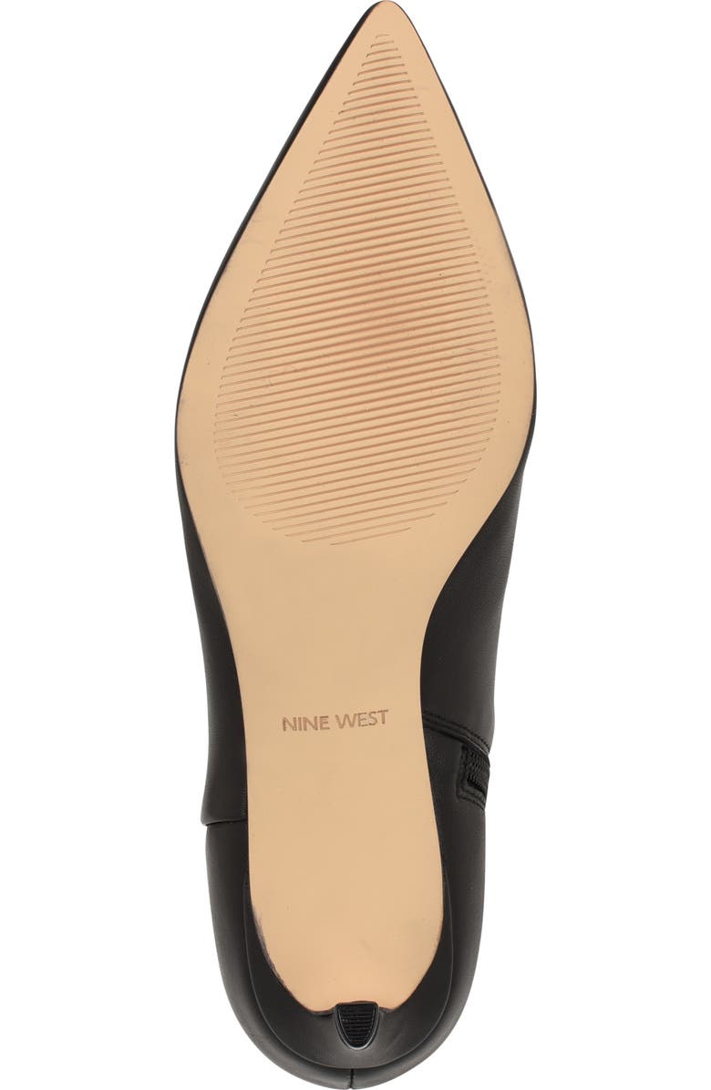 Nine West Brite Pointed Toe Kitten Heel Bootie, Alternate, color, Black Leather