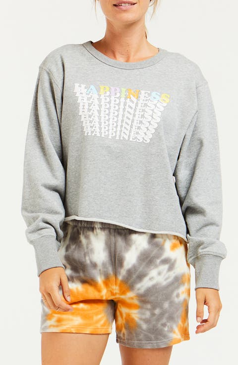 Rolene Graphic Cropped Sweatshirt