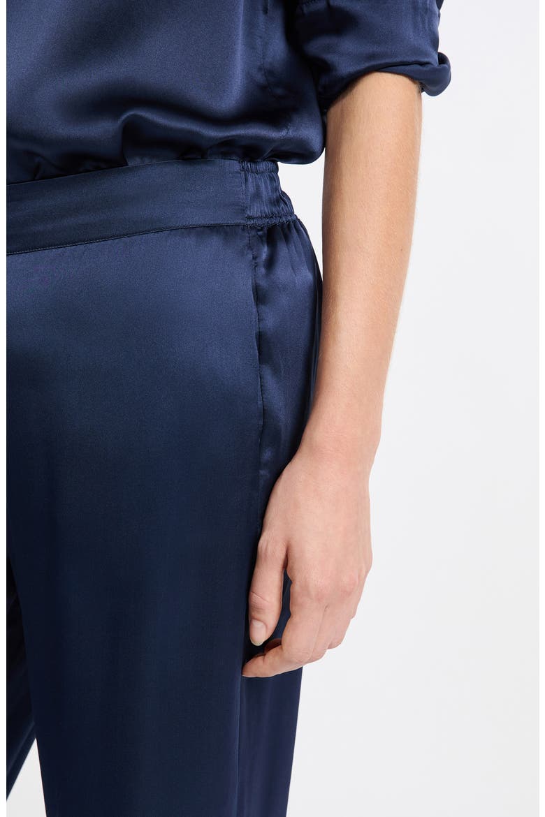 Pearly Silk Straight Leg Pajama Pants, Alternate, color, EARTHENWARE
