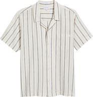 AG Foster Stripe Linen & Cotton Camp Shirt
