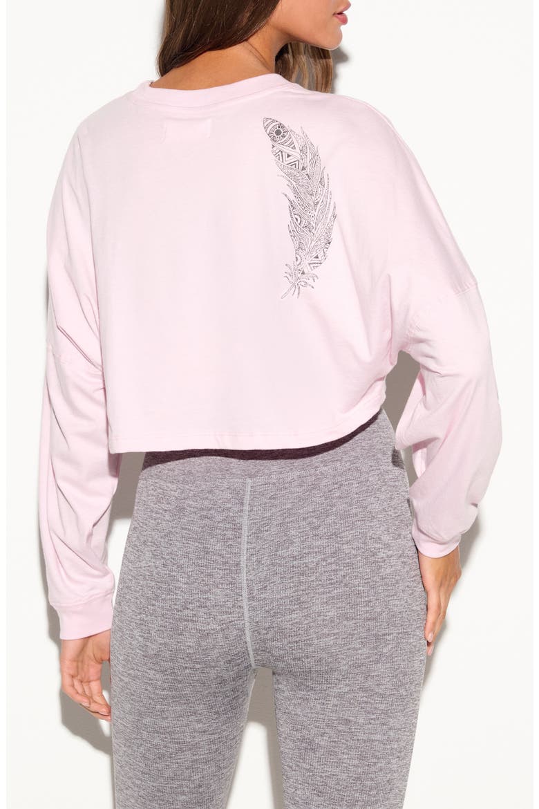 Sierra Long Sleeve Crop T-Shirt, Alternate, color, DUSTY ROSE