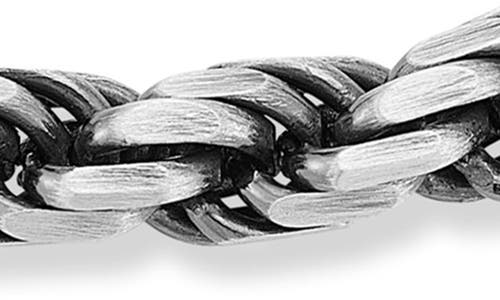 Yield Of Men Oxidized Sterling Silver Rope Chain Bracelet In Silver