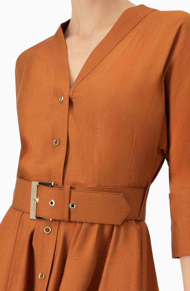 IVONNE Dolman Sleeve Solid Dress with Belt, Alternate, color, Brown