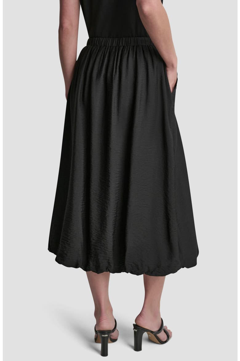 Bubble Cargo Pull On Midi Skirt, Alternate, color, BLACK