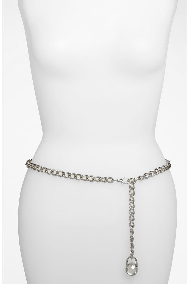 Drop Chain Belt, Main, color, NICKEL