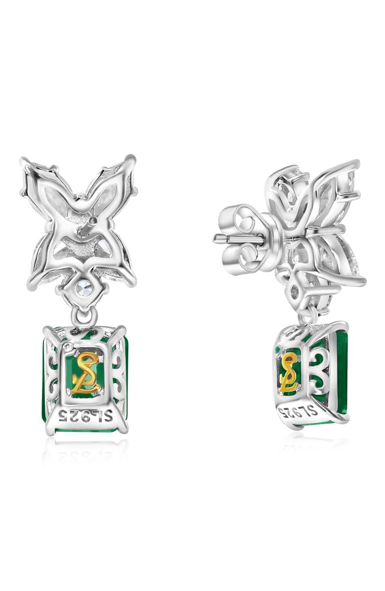 SUZY LEVIAN Gala Cubic Zirconia Drop Earrings, Alternate, color, Green