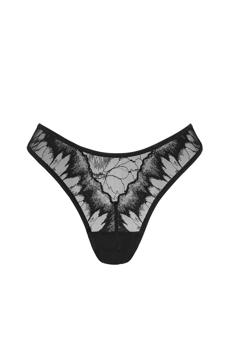 CUUP The Thong- Floral Lace, Main, color, Black