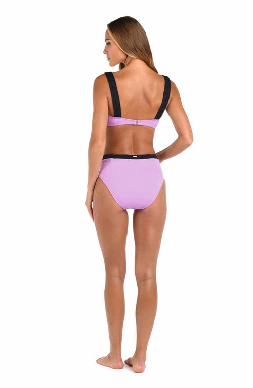 L Agence L'agence Alexandria Colorblock Bikini Top In Light Violet