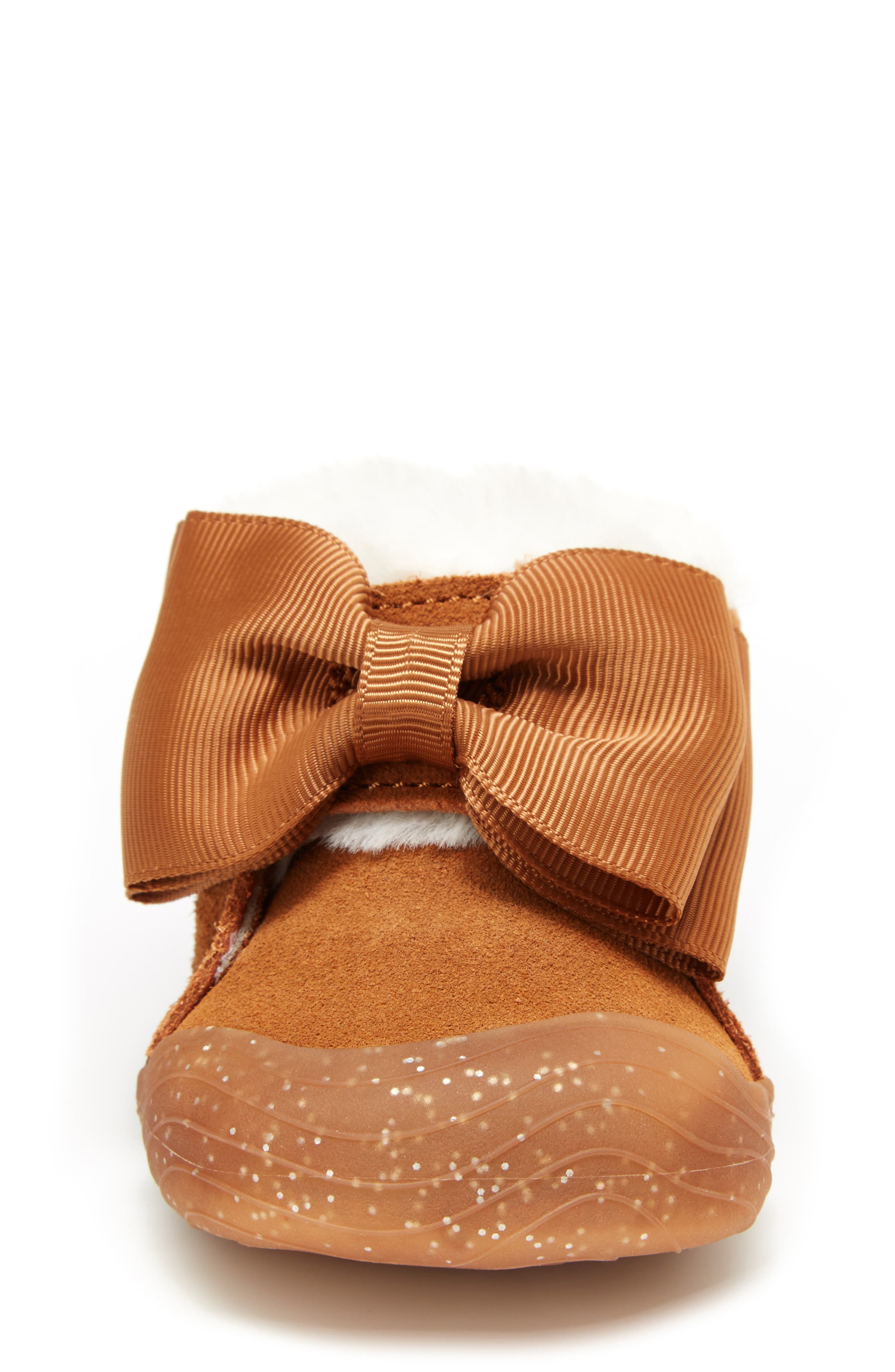 Stride Rite Campbell Faux Fur Glitter Bootie, Alternate, color, 