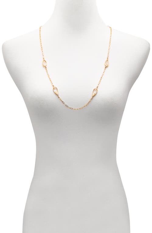 Vince Camuto Crystal Station Necklace In Gold Tone