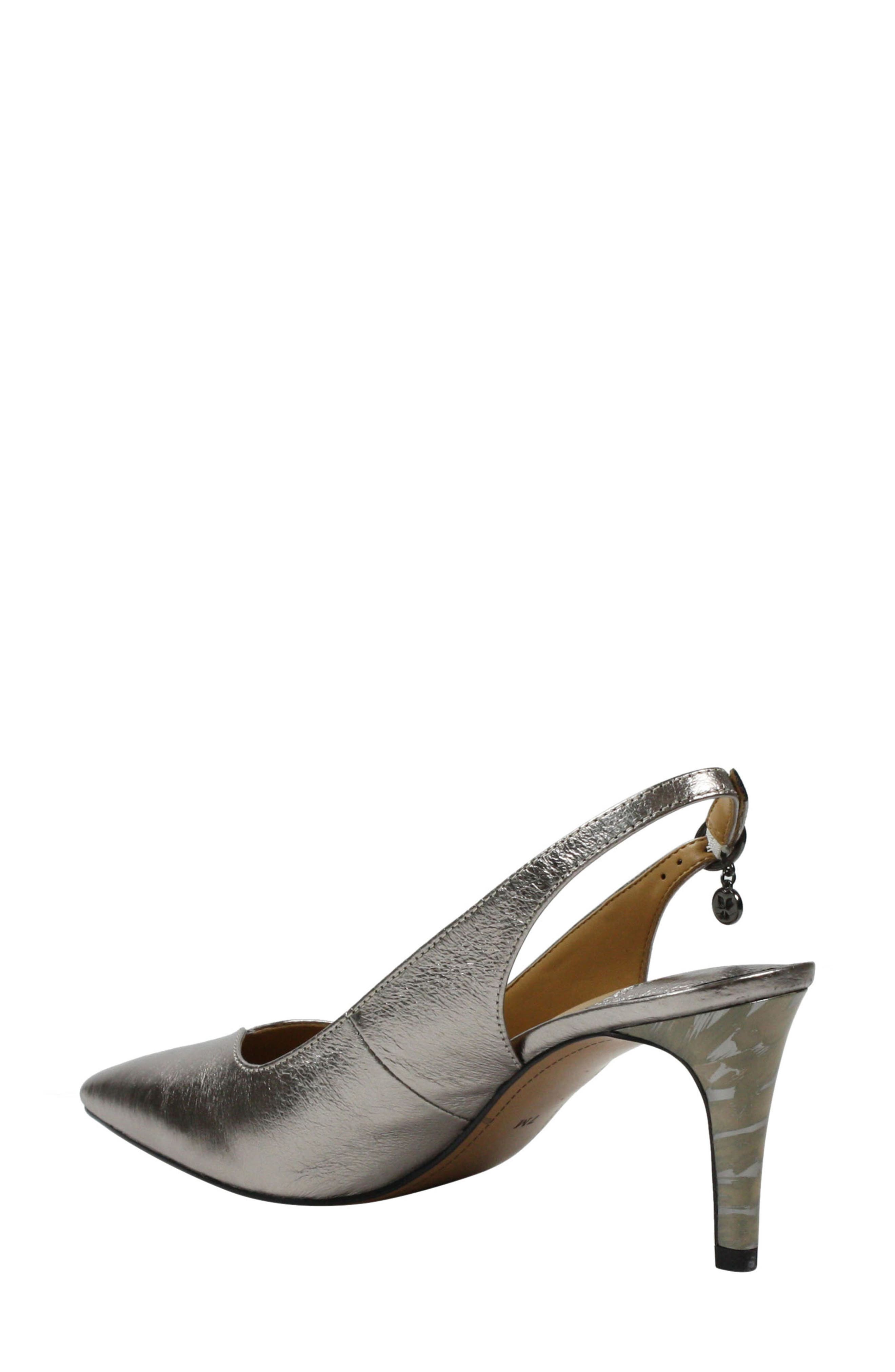 J. Renée Belamie Slingback Pump, Alternate, color, TAUPE METALLIC LEATHER
