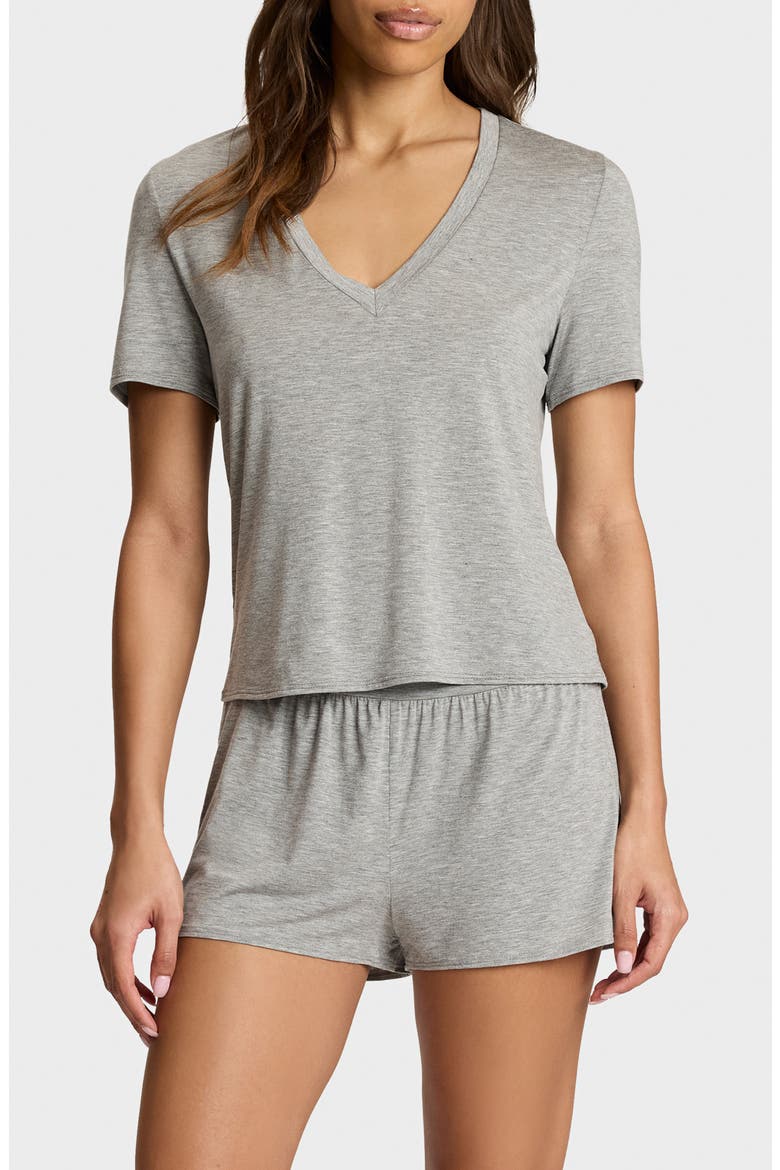 Butter Plunge T-Shirt, Main, color, HEATHERED GRAY