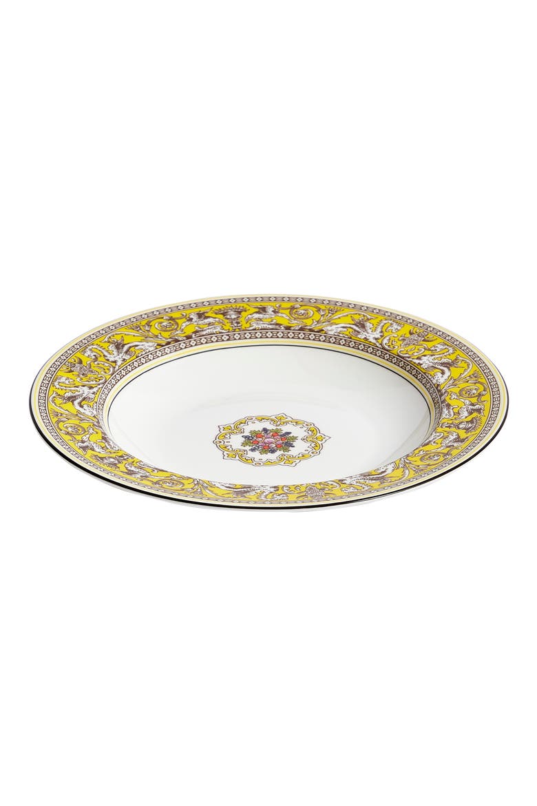 Florentine Bone China Soup Bowl, Alternate, color, CITRON
