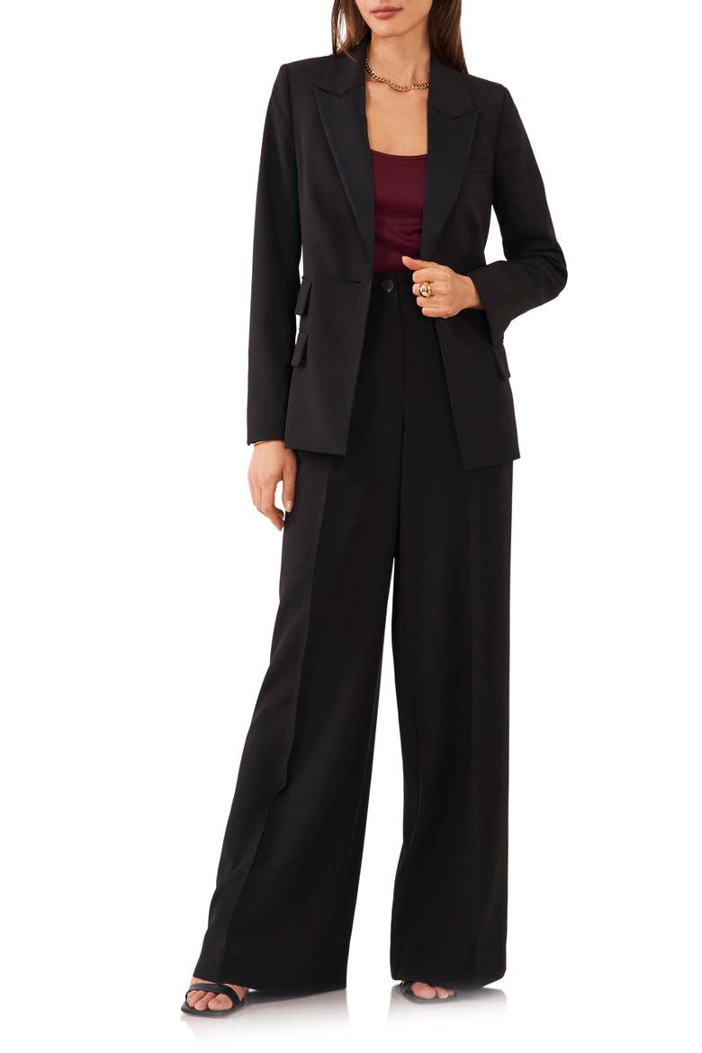 Straight Fit Blazer, Alternate, color, RICH BLACK
