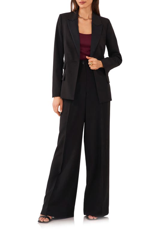 1.state Women's Straight-fit One-button Tuxedo Blazer In Rich Black