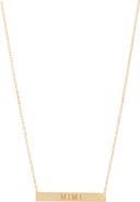 THE SIS KISS Bar Nameplate Pendant Necklace