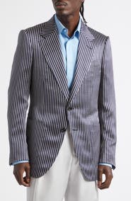 TOM FORD Stripe Fluid Silk Faille Jacket
