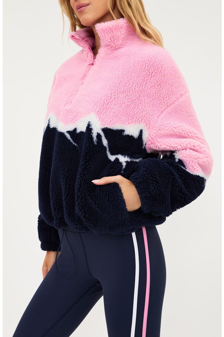 Leona Fleece Half Zip Sweatshirt, Alternate, color, SNOWY PEAKS