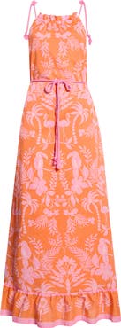 SUGARLIPS Kimana Floral Halter Maxi Dress