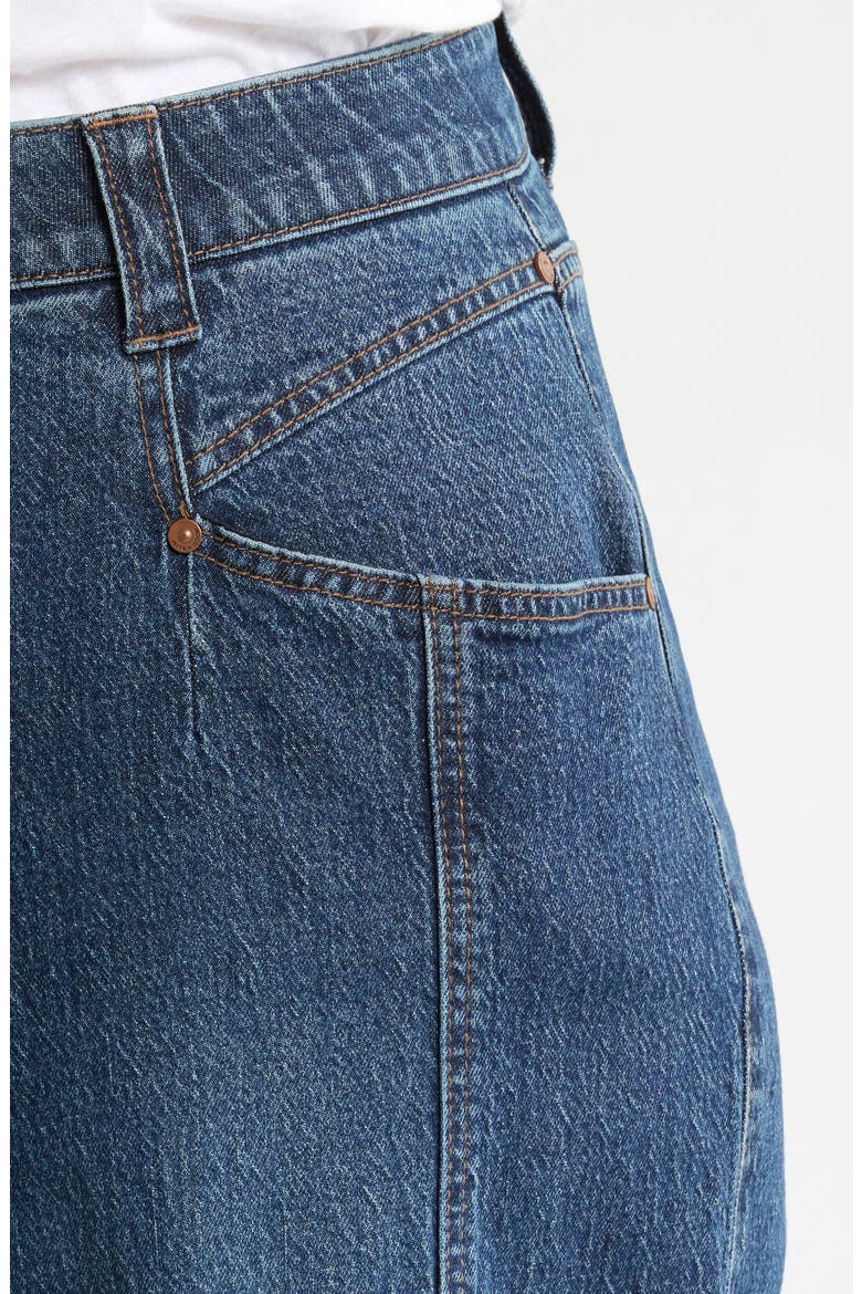 High Waist Ankle Barely Barrel Jeans, Alternate, color, BLUE