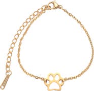 DLORIA EternalPrint Link Chain Paw Print Charm Bracelet