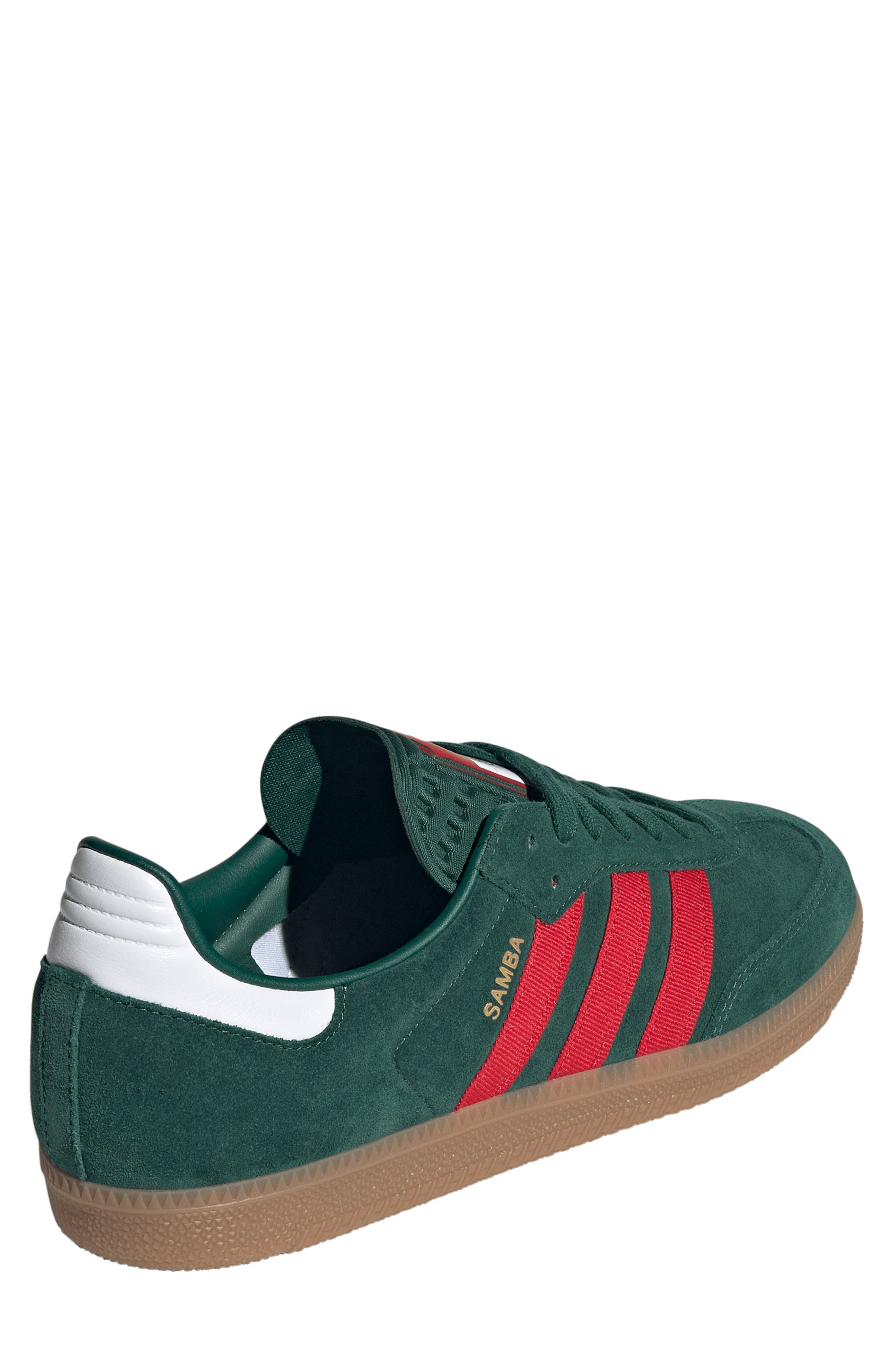 adidas x FIFA Gender Inclusive Samba OG Sneaker, Alternate, color, Team Dark Green/ Scarlet