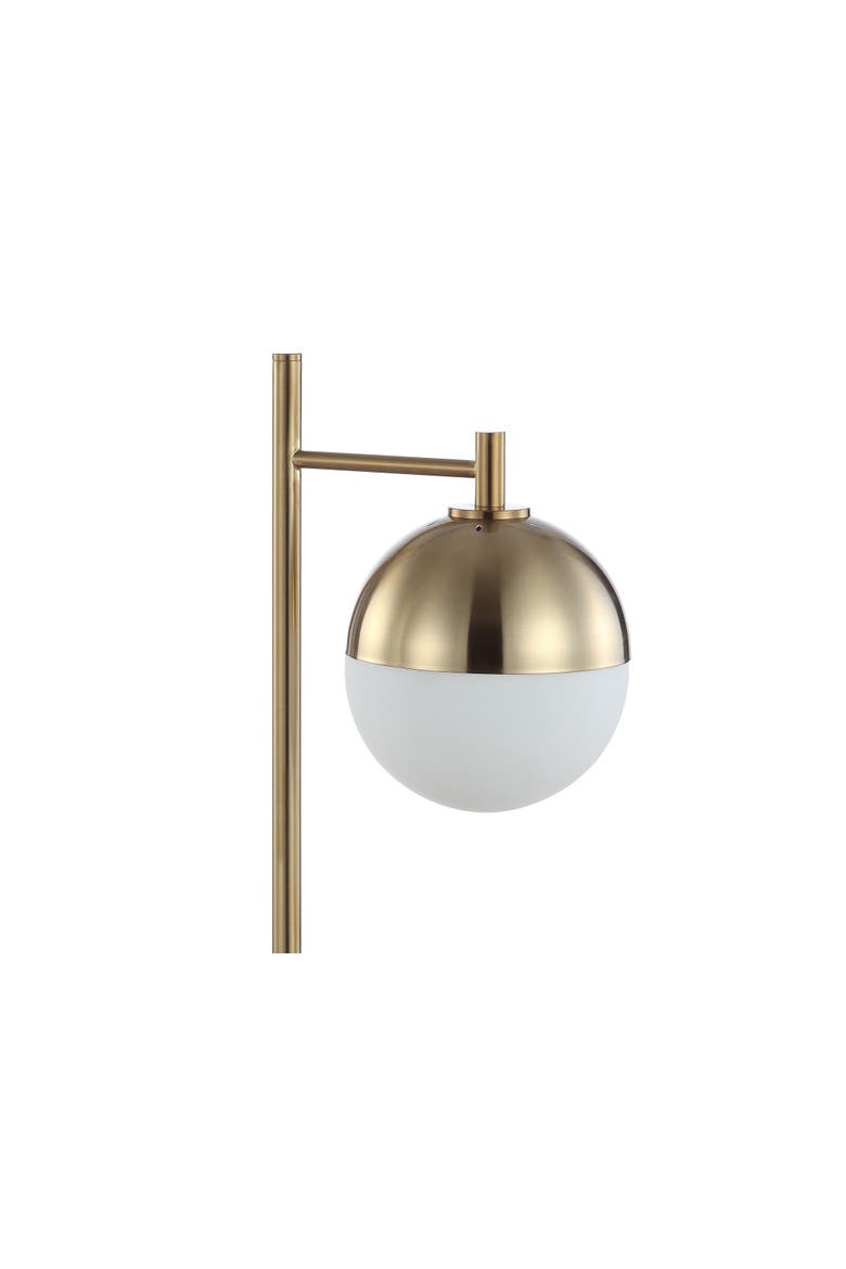 Marcel Iron/Glass Art Deco Mid-Century Globe LED Table Lamp, Alternate, color, Brass Gold