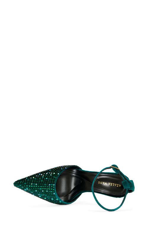 Azalea Wang Waraia Ankle Strap Pointed Toe Pump In Green