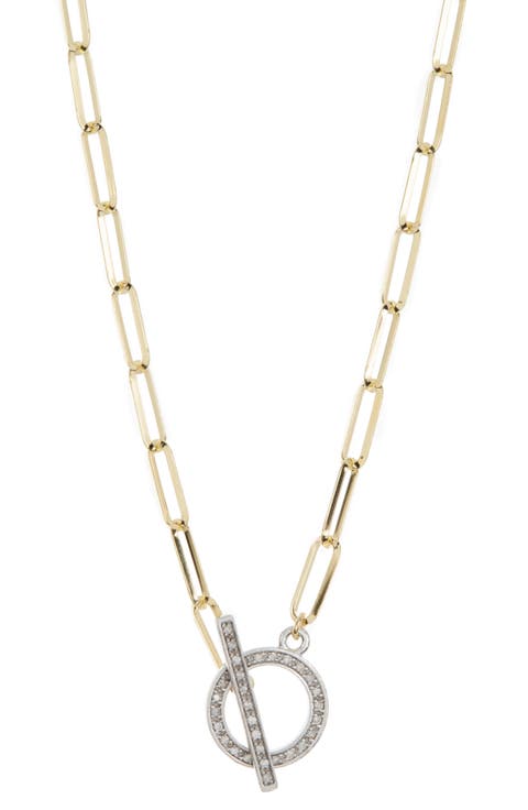 Diamond Pavé Toggle Chain Necklace - 0.20 ctw