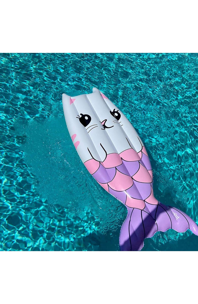 Coconut Outdoor Purrfect Purrmaid Inflatable Pool Float, Alternate, color, Multicolored