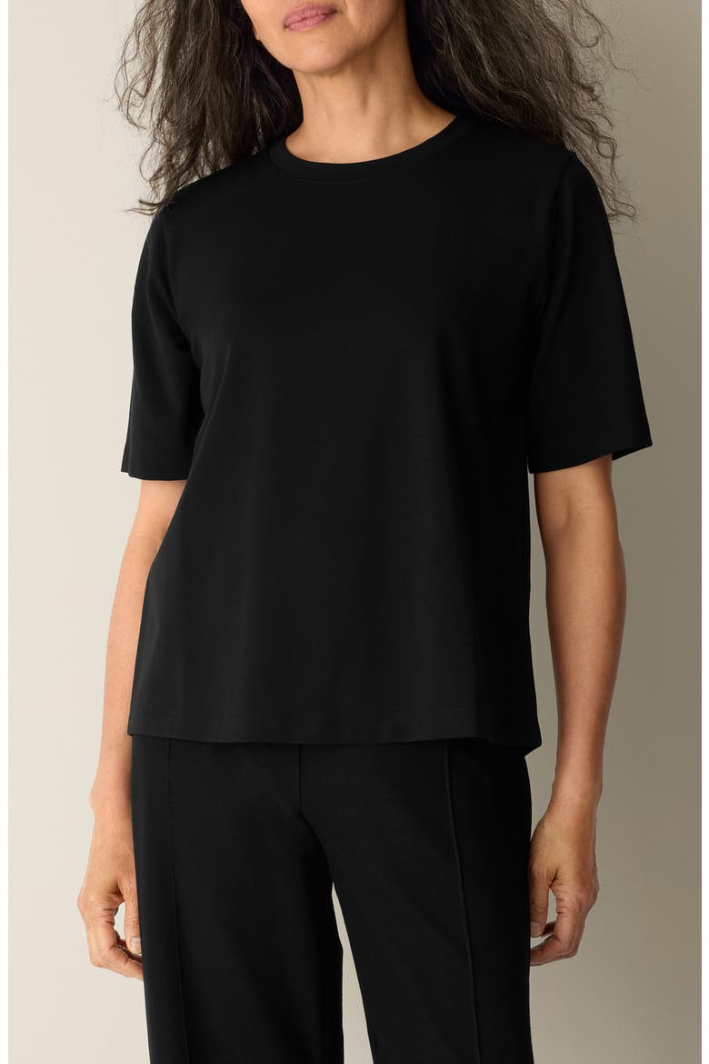 Crewneck Relaxed T-shirt, Main, color, BLACK