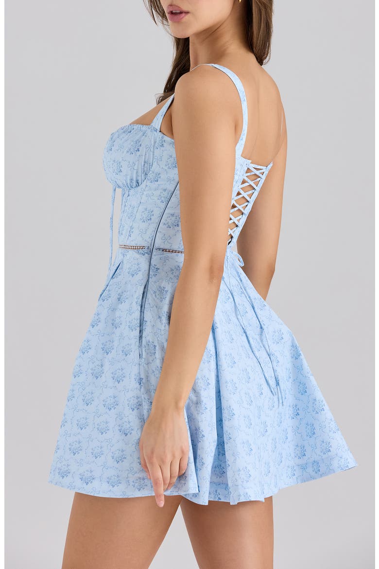 Calia Floral Print Minidress, Alternate, color, BLUE
