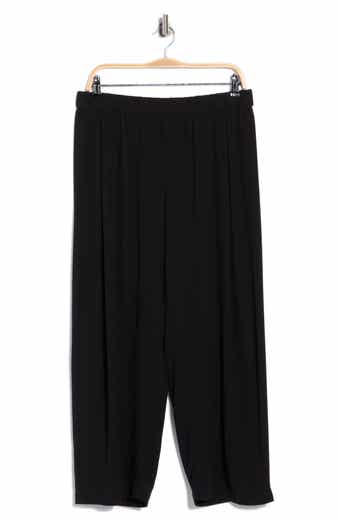 Silk Straight Leg Ankle Pants