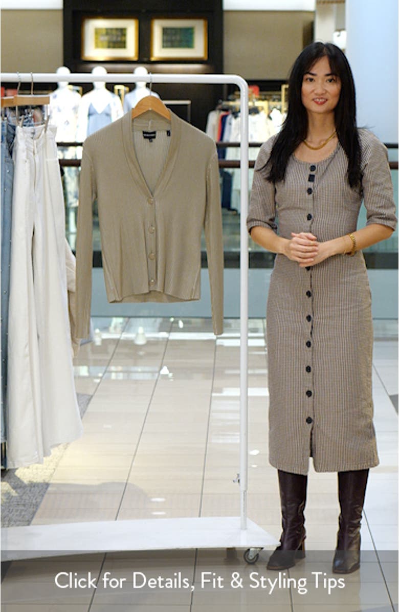 Rib V-Neck Cardigan, sales video thumbnail