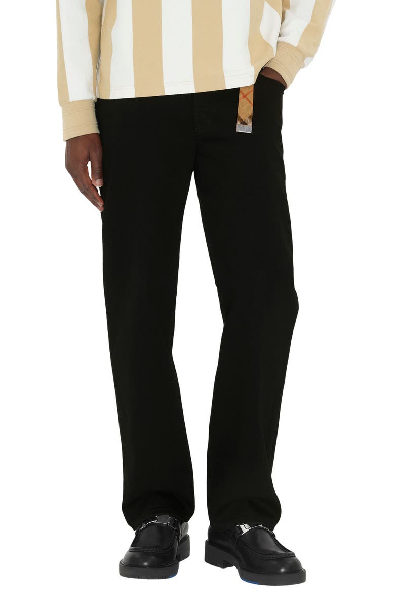 Burberry Loose Fit Jeans, Main, color, Black