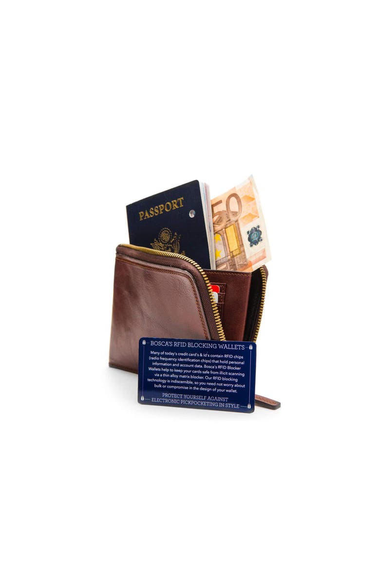 Dolce Zip Passport/travel Documents, Alternate, color, DARK BROWN