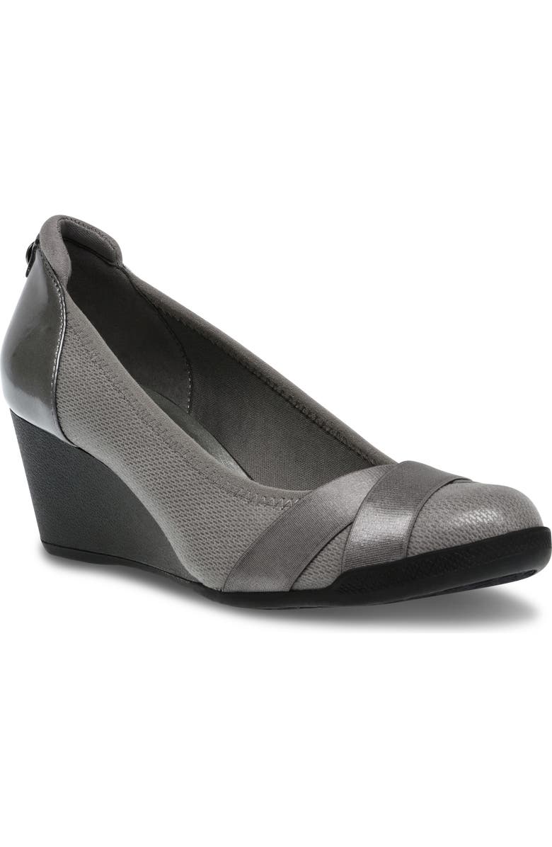Anne Klein Timeout Wedge Pump, Main, color, Pewter