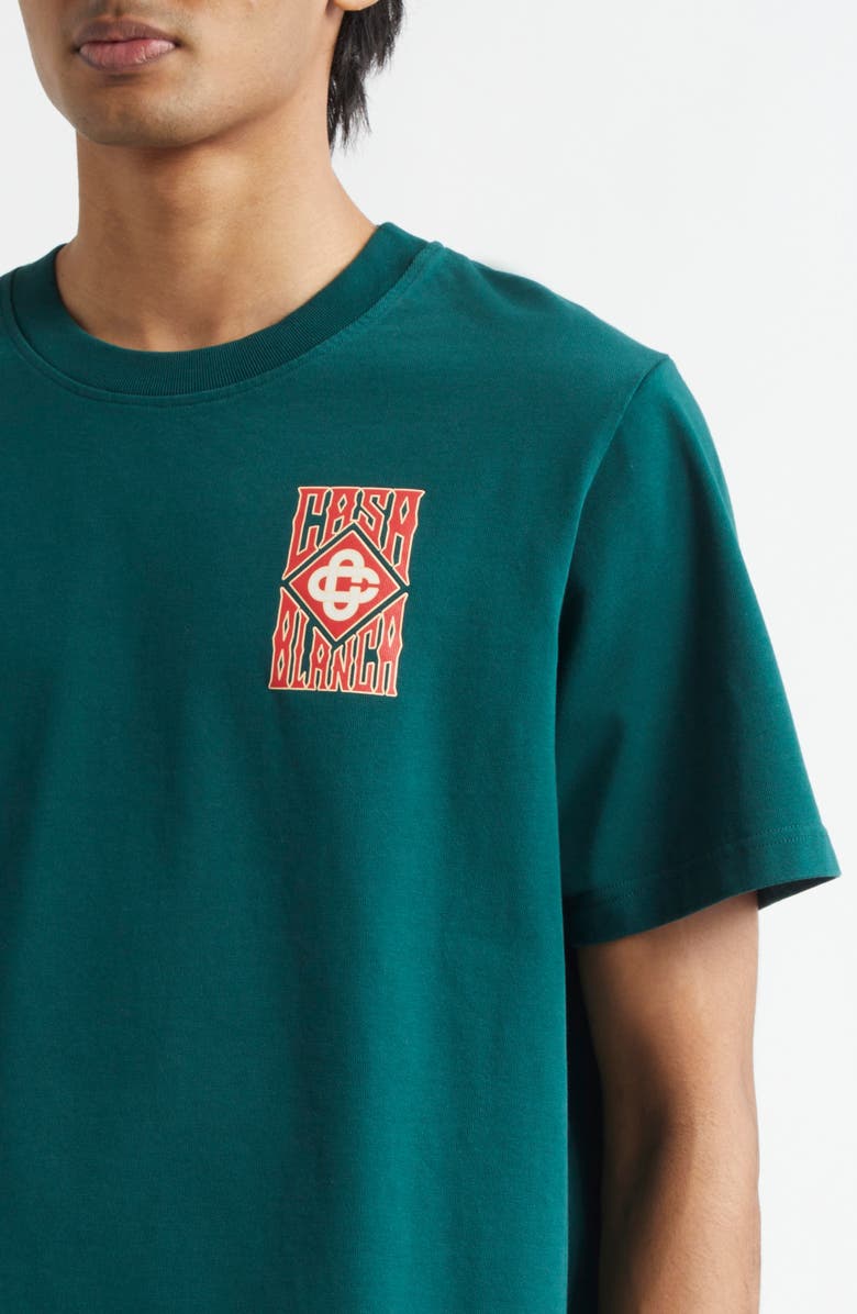 Casablanca Gothic Stacked Logo Graphic T-Shirt, Alternate, color, 