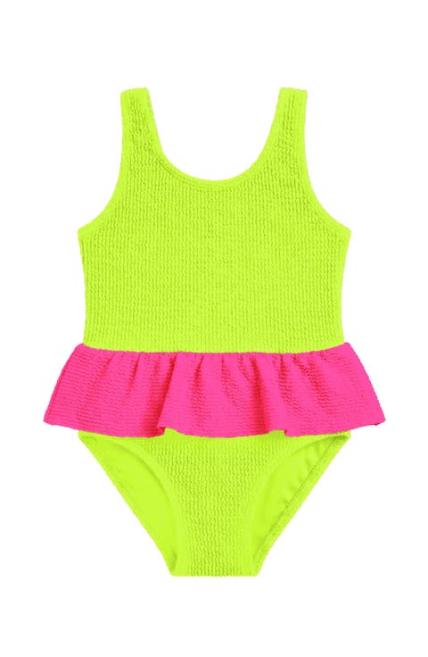 Toddler Crinkle Peplum One Piece