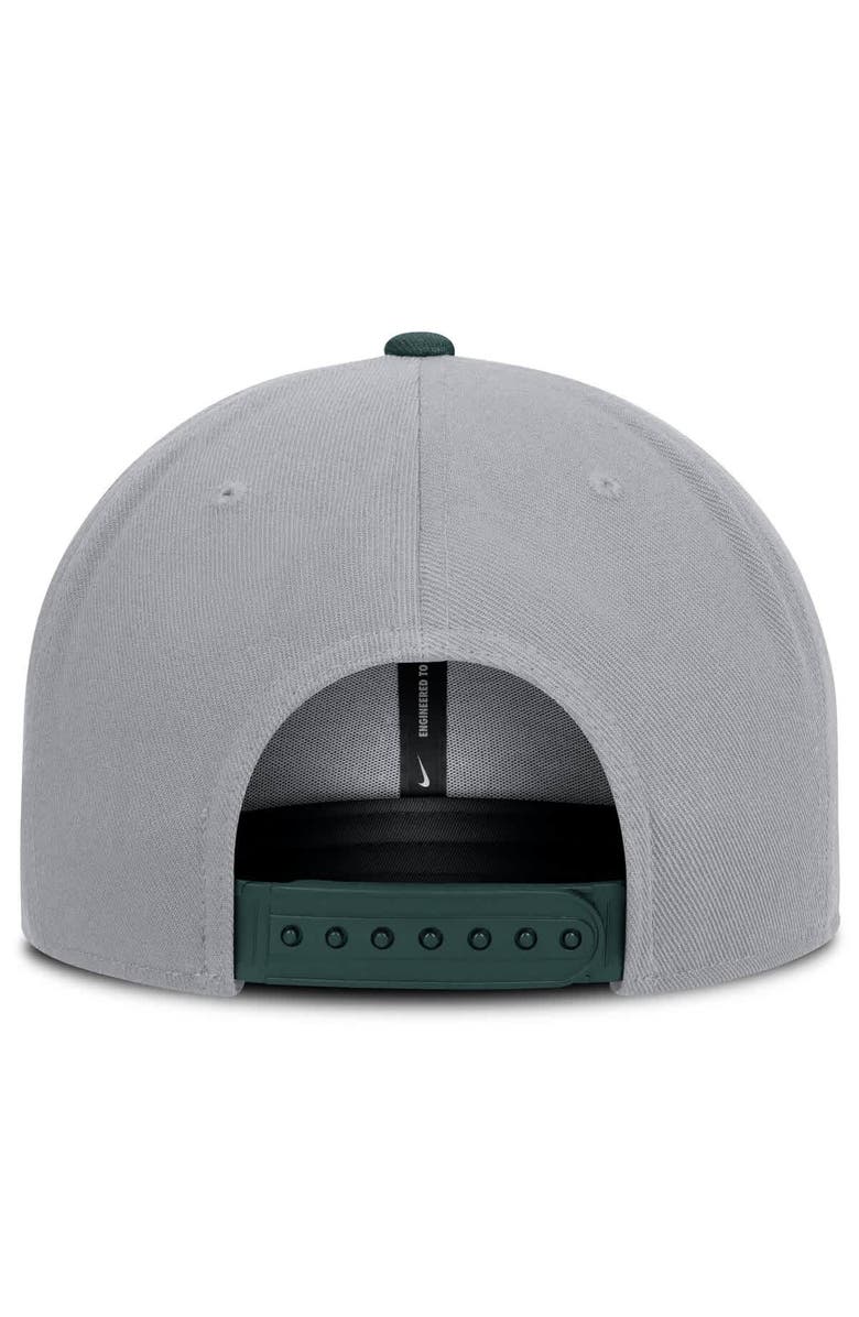 Nike Men's Nike Gray/Green Athletics Primetime Pro Dri-FIT Snapback Hat, Alternate, color, Gray