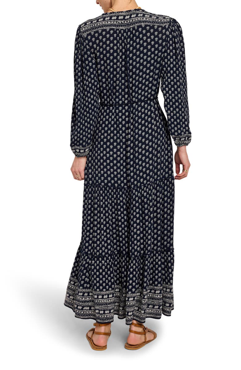 Faherty Orinda Belted Long Sleeve Button Front Maxi Dress, Alternate, color, 