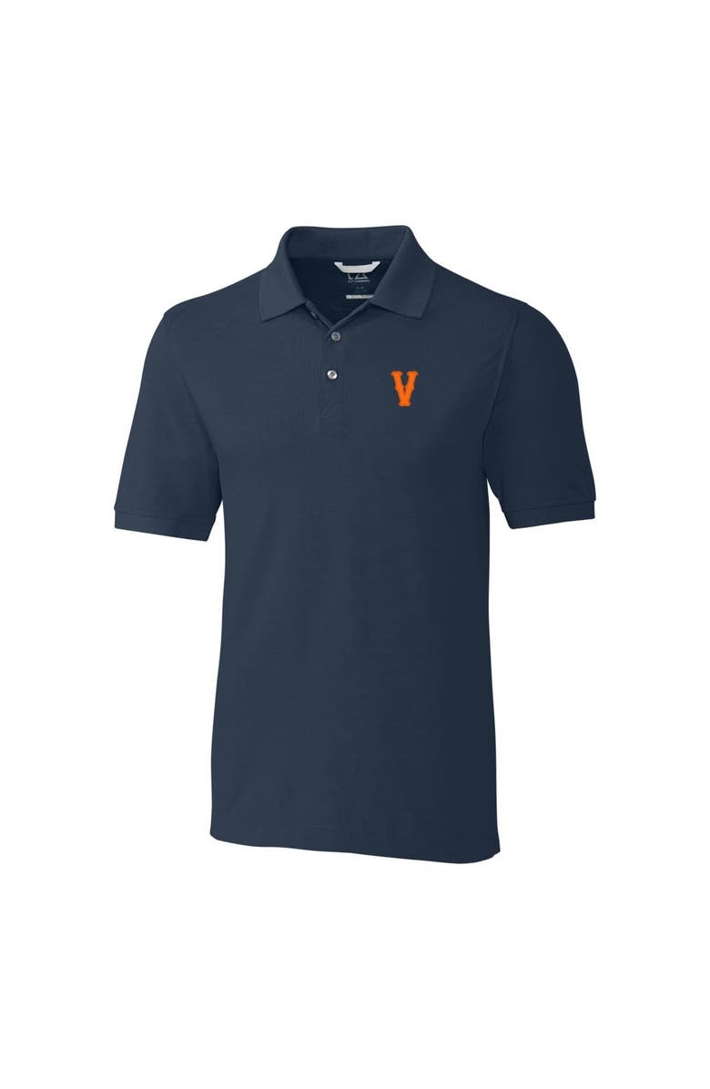 Cutter & Buck Men's Cutter & Buck Navy Virginia Cavaliers Vintage Vault Advantage Tri-Blend Pique Big & Tall Polo, Alternate, color, 